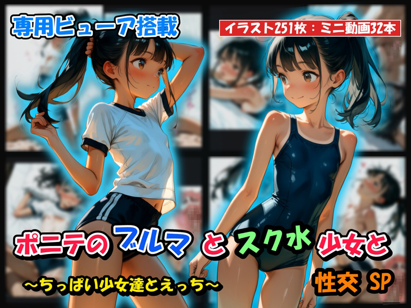 ポニテのブルマとスク水少女と性交 SP
