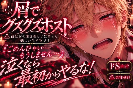 ※屑でグズグズホスト⚠︎彼は女の愛を受けずに育った悲しい生き物です⚠︎男性受け※逆レ 『ごめんひゃい…もうしません…』泣くなら最初からやるな！穴破壊《ドS向け》