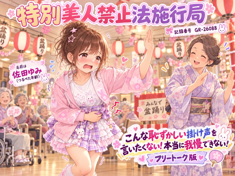 【特別美人禁止法施行局】おしっこしたい〜!我慢できない漏れちゃう!フリートーク版【佐田ゆみ(つるぺた年齢) 】