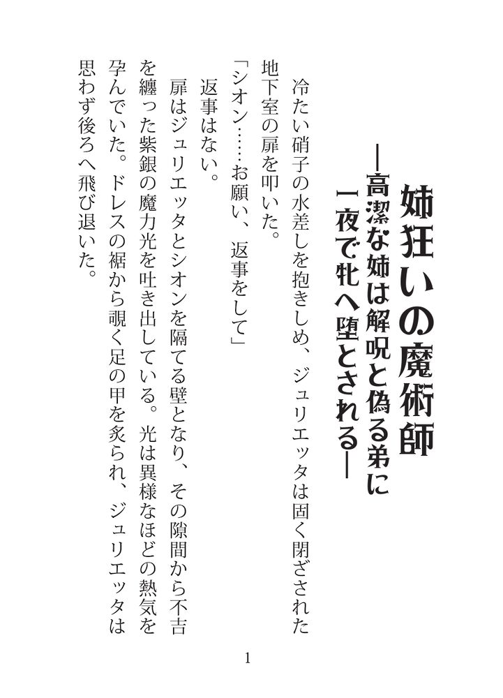 姉狂いの魔術師―高潔な姉は解呪と偽る弟に一夜で牝へ堕とされる―【試し読み版】