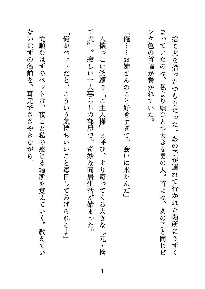 【小説版】デカくて甘え上手な元捨て犬を拾ったらクンニ漬けの主従逆転♡溺愛されてぺろぺろいっぱい生ハメ中出し同棲生活